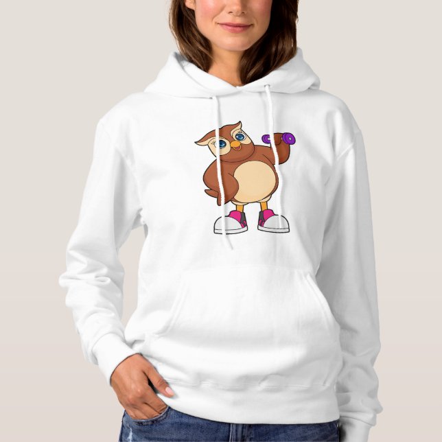 Owl Fitness Dumbbell Hoodie (Front)
