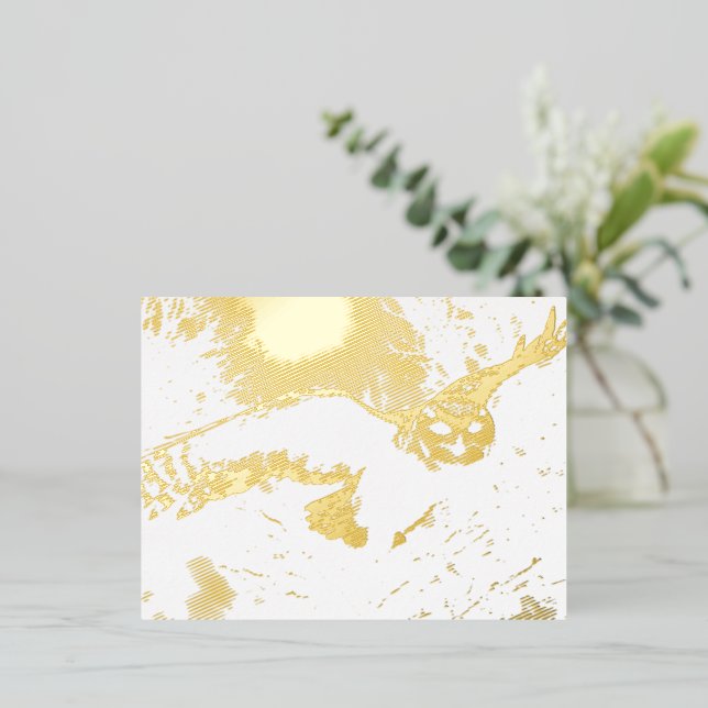 Owl Foil Holiday Postcard (Standing Front)