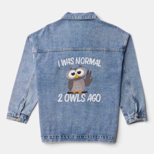 Owl For Men Women Boys Girls Nocturnal Bird Owl  Denim Jacket