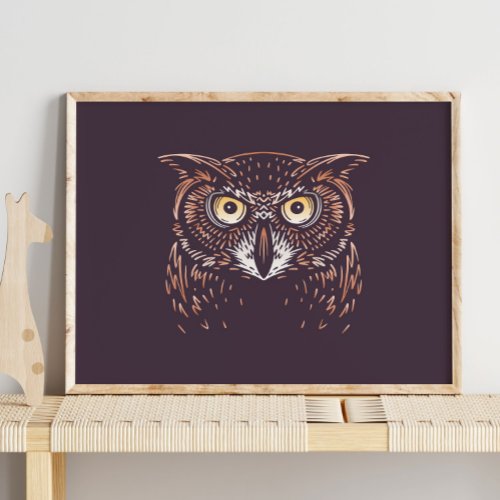 Owl  Forest Animal Owl Wall Print