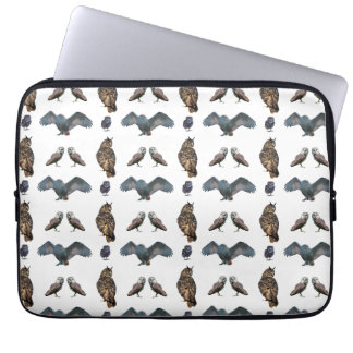 Owl Frenzy Laptop Sleeve (choose colour)