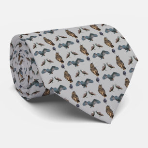 Owl Frenzy Tie (Gray)