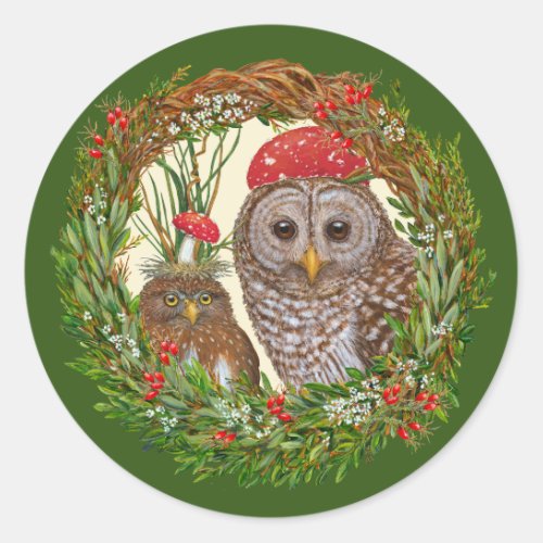 Owl Friends holiday stickers