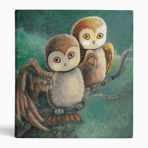 Owl Friends Owl Art 3 Ring Binder