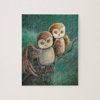 Owl Friends Owl Art Jigsaw Puzzle by ArtsyKidsy at Zazzle