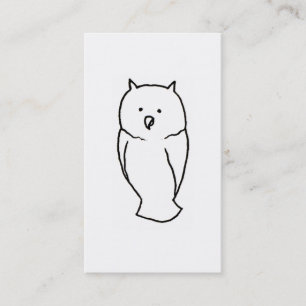 Owl - Fun cute totem line drawing art CUSTOMIZE IT Business Card