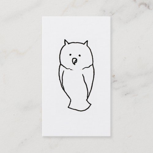Owl - Fun cute totem line drawing art CUSTOMIZE IT Business Card Templates