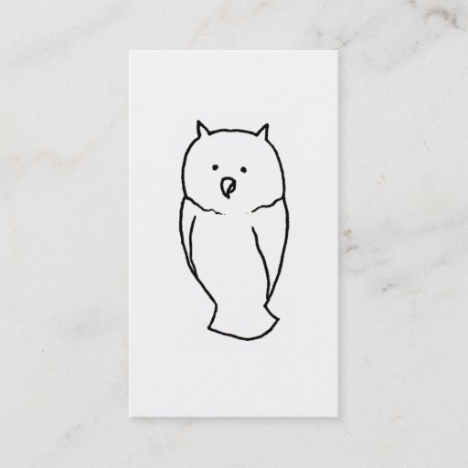 Customizable Owl - Fun cute totem line drawing art CUSTOMIZE IT Business Card Templates