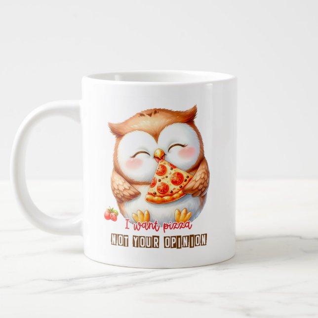 Owl Fun Giant Coffee Mug (Left)