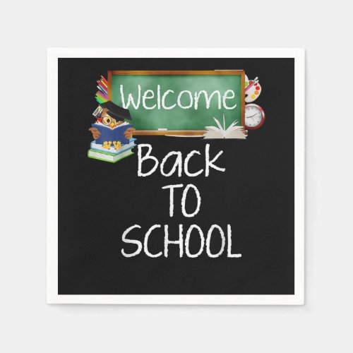 Owl Gift  Back To School Welcome Student _Teacher Napkins