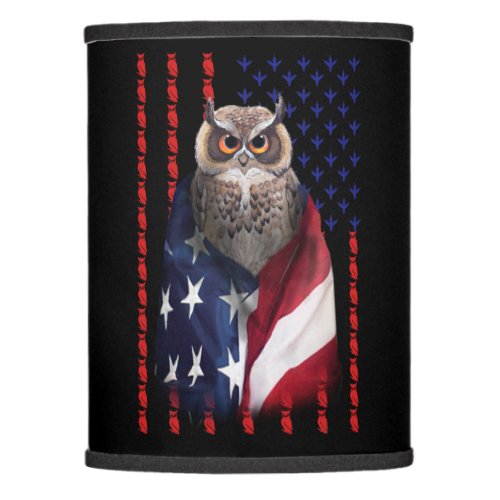 Owl Gift  Owl Cool Flag Usa Lamp Shade