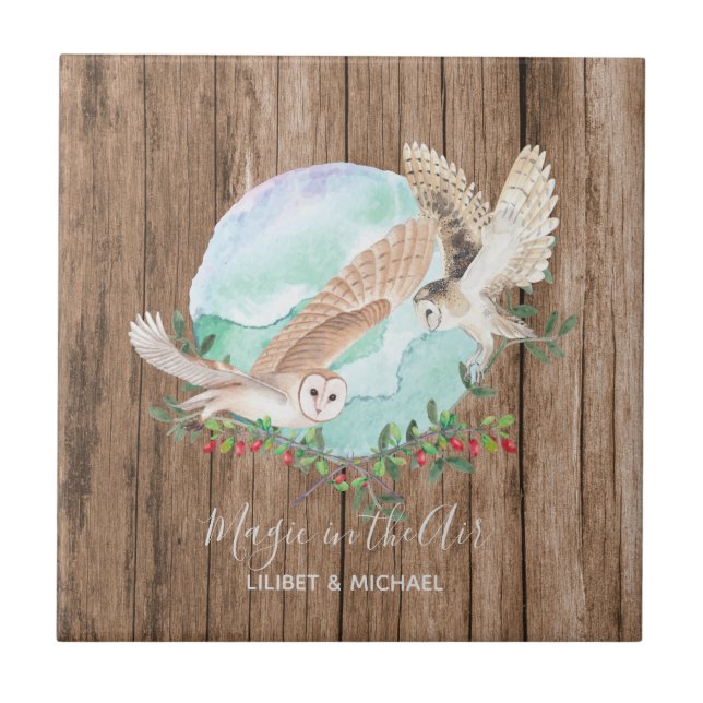 OWL GIFTS - Personalized Ceramic Tile (Front)