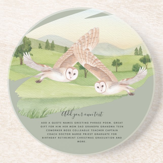 OWL GIFTS - Personalized Coaster (Front)