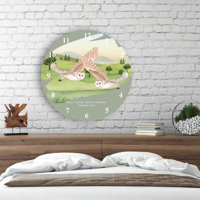 OWL GIFTS - Personalized Large Clock (Creator Uploaded)