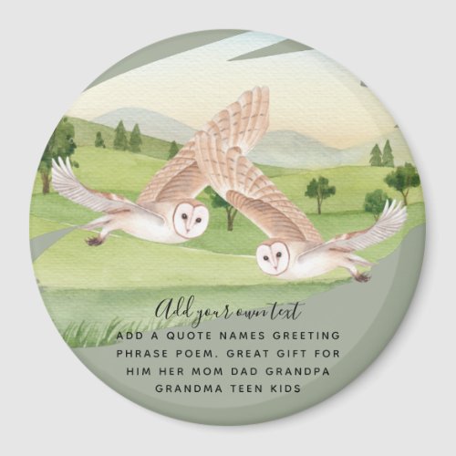 OWL GIFTS _ Personalized Magnet