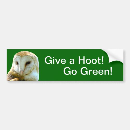 Owl Give Hoot Bumper Sticker