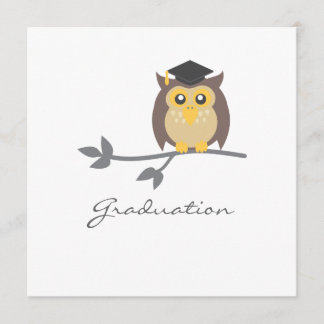 Owl Graduation Invitation Announcement