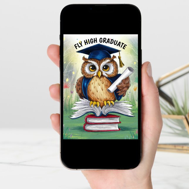 Owl Graduation Personalized Card (Front Digital)