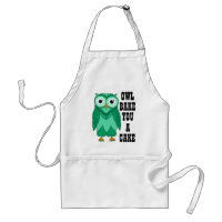 Owl Green Adult Apron