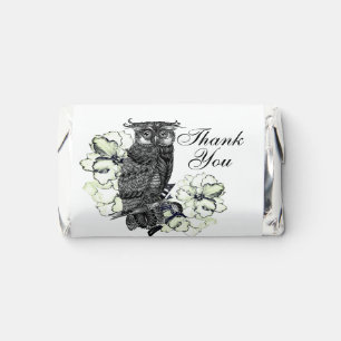 Owl Green Floral Wedding Thank You Favor