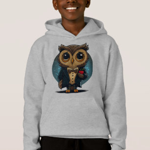 Owl Groom in Love: Perfect Valentine's Day Gift Hoodie