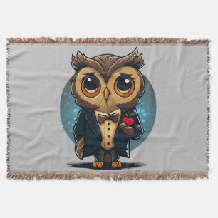 Owl Groom in Love: Perfect Valentine's Day Gift Throw Blanket