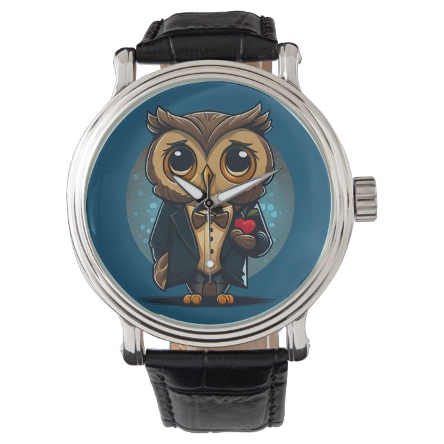 Owl Groom in Love: Perfect Valentine's Day Gift Watch (Front)