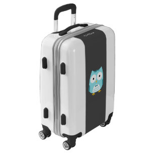 Owl Groom with Custom Text Luggage