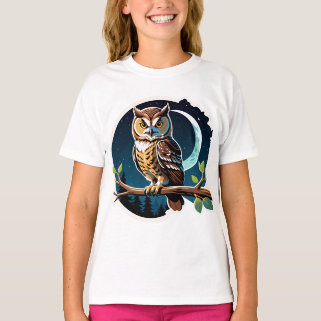 Owl Guardian of Woods T-Shirt (Front)