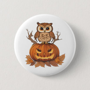 owl Halloween Button