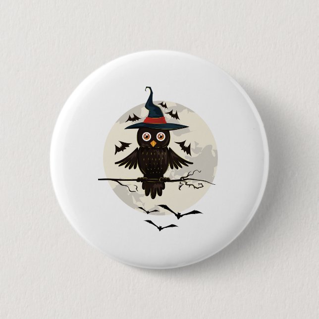 Owl Halloween Button (Front)