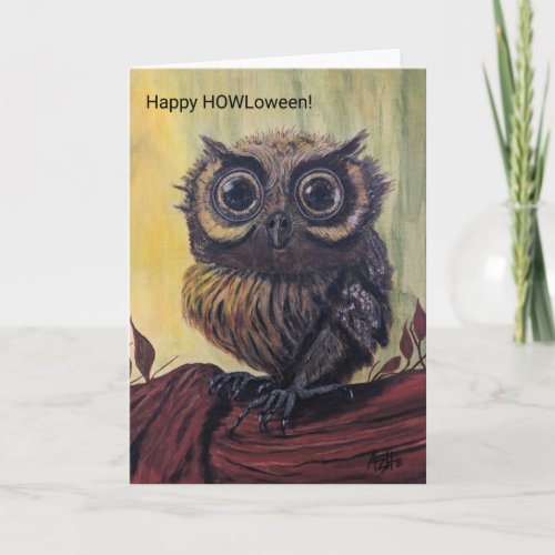 Owl Halloween Stndrd 5 x 7 Folded Greeting Card