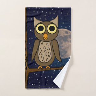 owl hand towel