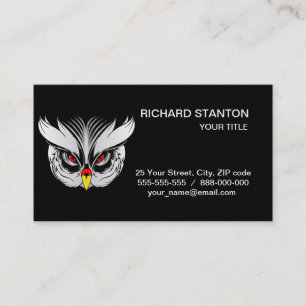 Owl head business card