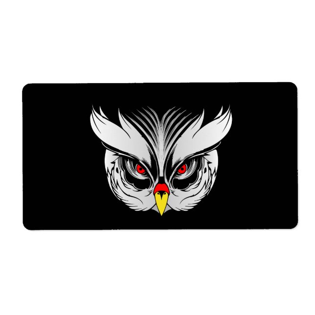 Owl head label (Front)