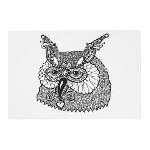Owl Head Zendoodle Placemat