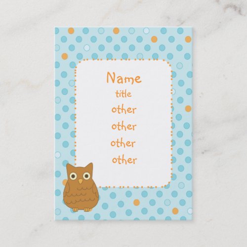 Owl Heart Tree Business Card Templates