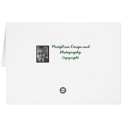 Owl Holiday greeting cards with envelope included (Back Horizontal)