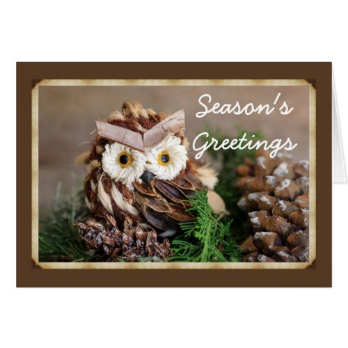 Owl Holiday greeting cards with envelope included