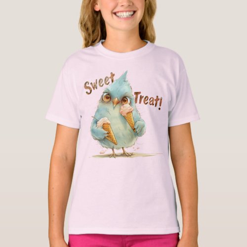 Owl Ice Cream Sweet Treat T_Shirt