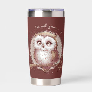 Owl Illustration Cute Whimsical Cottagecore Insulated Tumbler