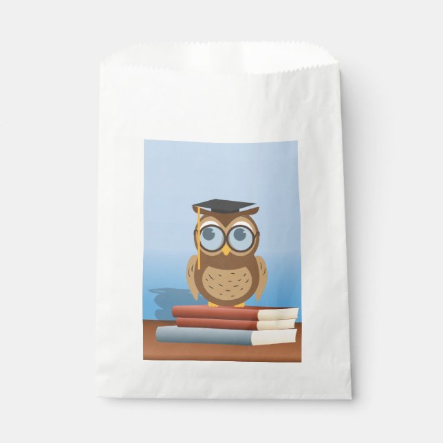 Owl illustration favor bag (Front)