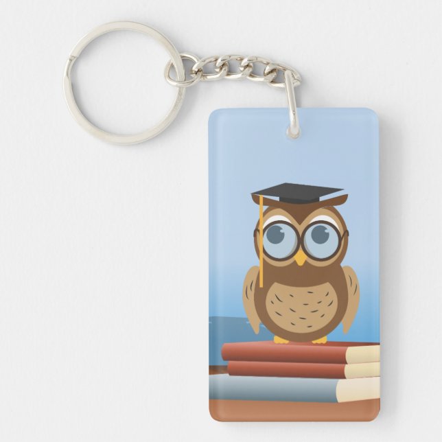 Owl illustration keychain (Front)