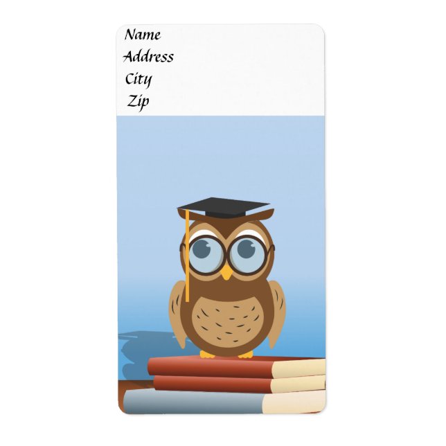 Owl illustration label (Front)