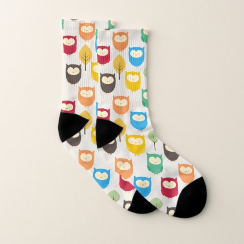 Owl Illustration Socks