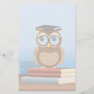 Owl illustration stationery