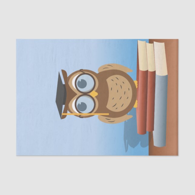 Owl illustration tissue paper (Front)