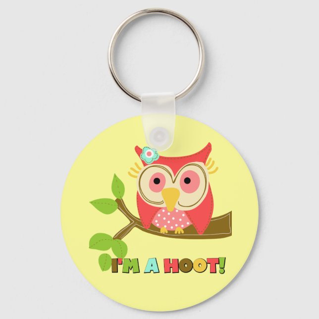 Owl I'm a Hoot Keychain (Front)