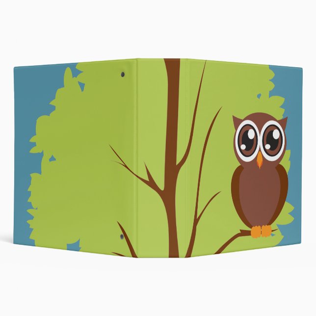 owl in a tree notebook 3 ring binder (Background)
