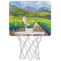 Papillon dog cartoon illustration mini basketball hoop